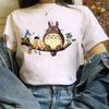 Summer 100% Cotton T-shirt Studio Ghibli Totoro Harajuku Style Kawaii Totoro Ghibli Loose Casual T-shirt Women