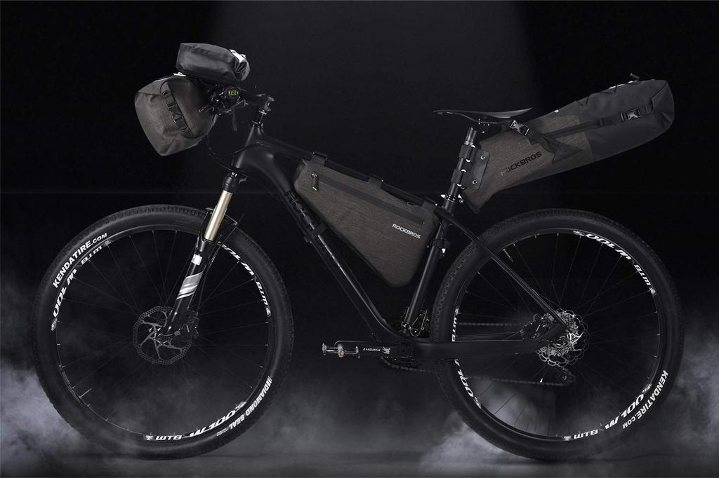 Водонепроницаемая рамная сумка ROCKBROS для шоссейных велосипедов, большой вместимости, треугольная сумка на верхнюю трубу с застежкой на ремешке, простая установка, вместимость 3 л/5 л