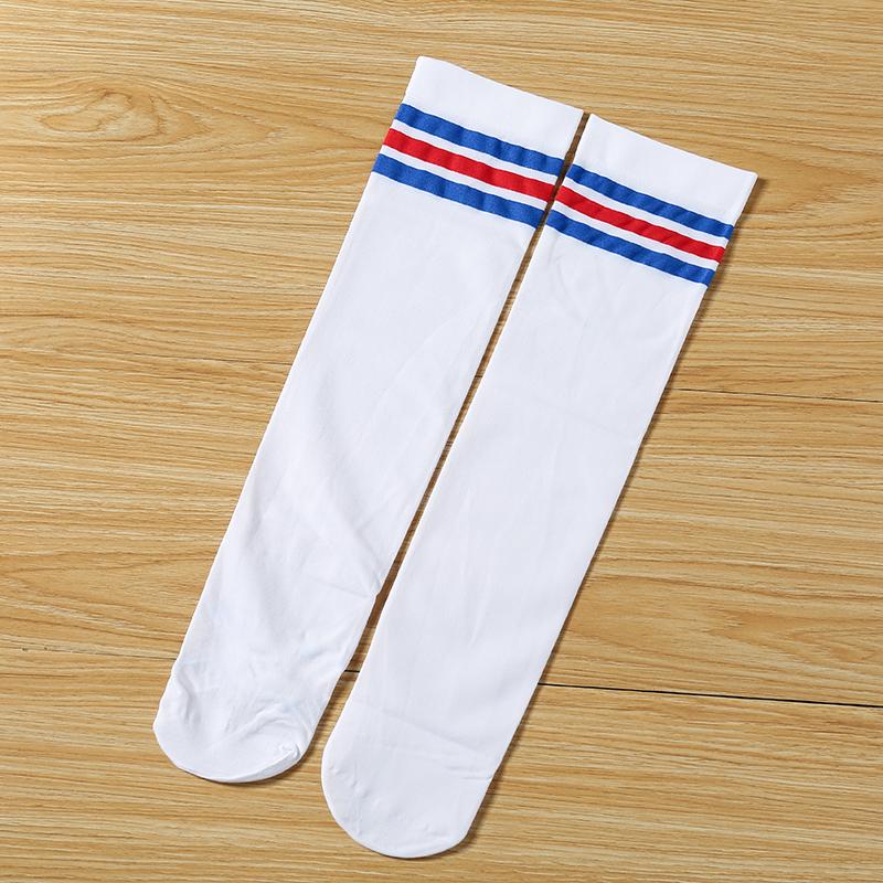 Белые школьные гольфы выше колена с мультяшным дизайном кошки/звезды/сердца/полоски для малышей, детей, учеников, чулки принцессы