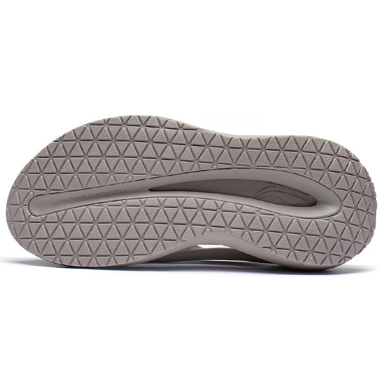 Li Ning Cloud Travel Slay нескользящие прочные сандалии-слайды унисекс сандалии серые AZST001-3