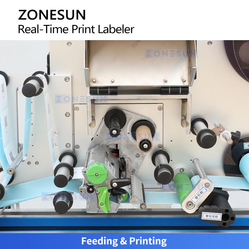 ZONESUN ZS-TB160POPB Print and Apply Label Applicator for Flat Surface Real-Time Label Printer