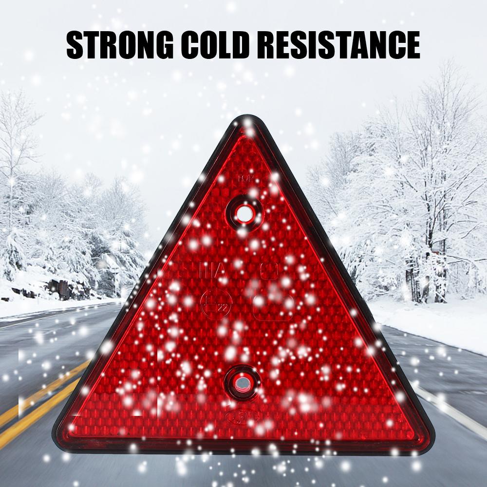 Red Rear Reflectors Triangle Reflective 2PCS Car Accessories Fit for Trailer Motorcycle Caravan Truck Boat