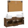 Bathroom Furniture Set 4 pcs Smoked Oak
