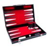 Engelhart- 250501- 18 Inch Quilted Backgammon - Red Black White