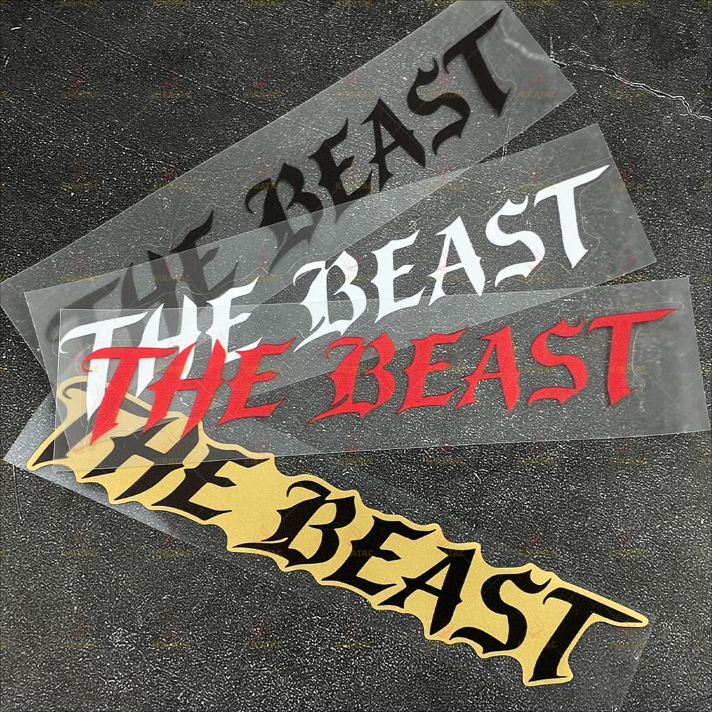 2 шт. Водонепроницаемые наклейки THE BEAST для мотоциклетного шлема, обтекателя, топливного бака, автомобильного окна, скутера, универсальные виниловые наклейки