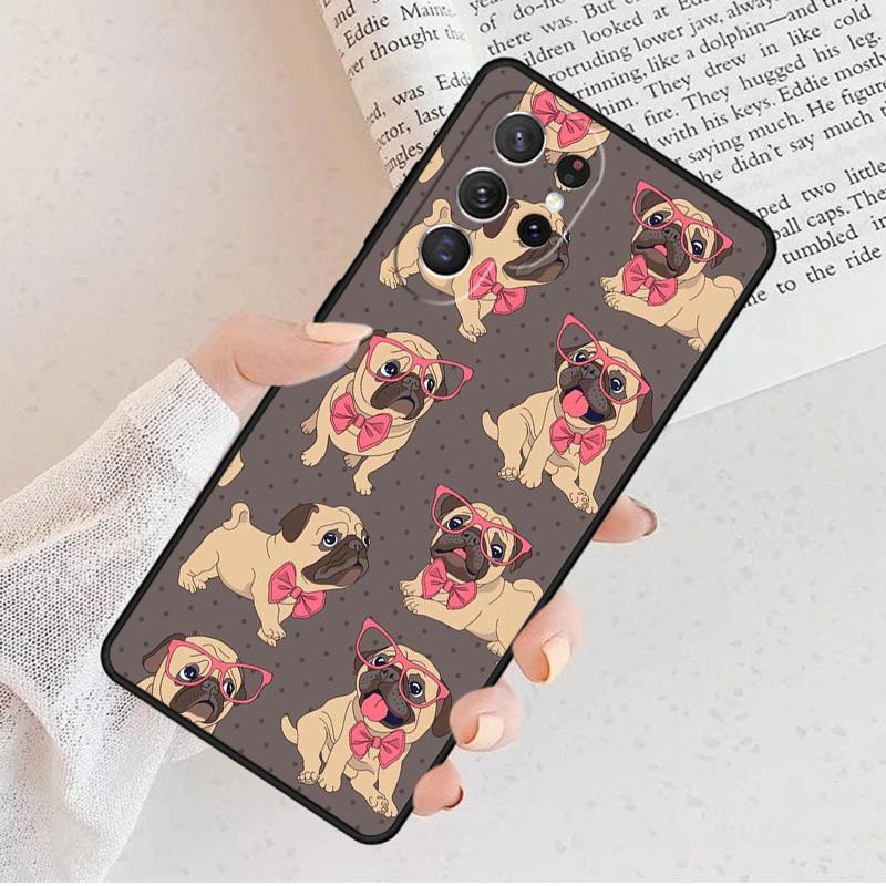 CUTE PUPPY PUG DOG MOPS Phone Case For Samsung Galaxy S25 S23 S30 S8 S21 S20 FE S24 S22 Note 10 20 S8 Plus lite Ultra