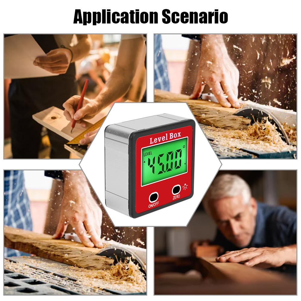 Горизонтальный угловой измерительный прибор уровень электронный угломер инклинометр деревообрабатывающий с подсветкой цифровой