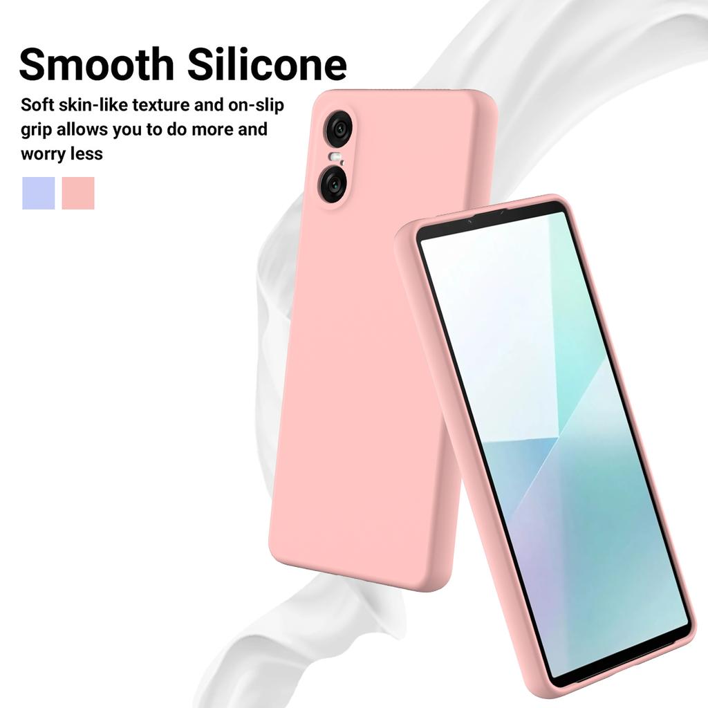 Для Sony Xperia 10 VI Чехол Жидкий Силикон Защитный Чехол для Телефона с Ремешком для Руки