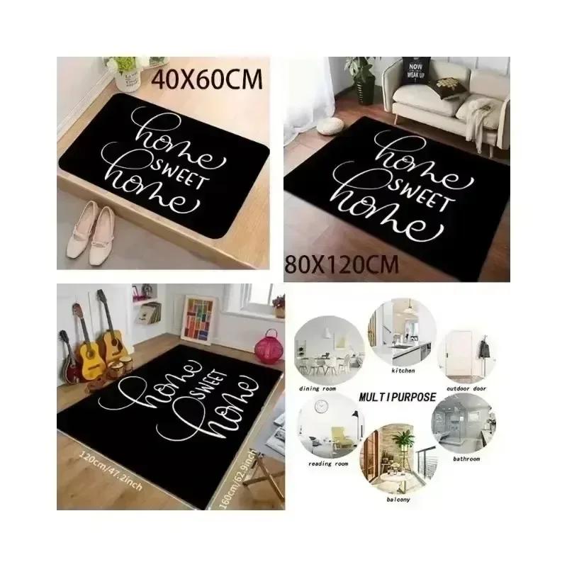 Retro Square Brick Living Room Floor Mat Home Coffee Table Rug Light Luxury Cloakroom Non-slip Soft Bedroom Bed Lounge Carpet