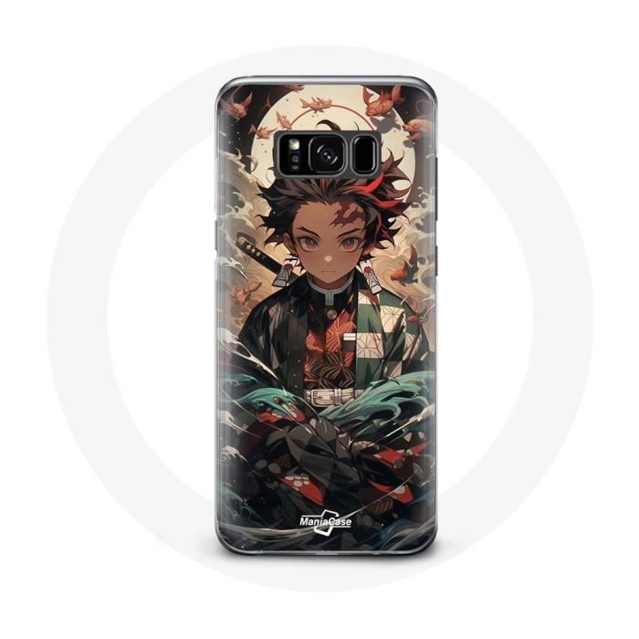 Чехол - Maniacase - Samsung Galaxy S8 Plus - Клинок, рассекающий демонов Танджиро - Гибкий - Унисекс