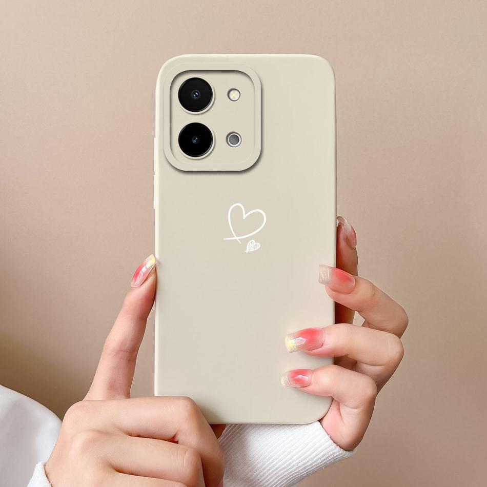 Чехол для Vivo Y28 Y28S Простой с бабочкой Высококачественная задняя крышка из жидкого силикона для Vivo Y 28 4G 5G Полная защита корпуса телефона