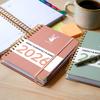 2026 English Notebook A5 Spiral Calendar Weekly Planner Work Record Schedule Book