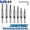 3/4/7pcs Self Centering Hinge Drill Bits Door Window Cabinet Cupboard Hinge Drilling Holes Cutter Woodworking Center Drill Bits