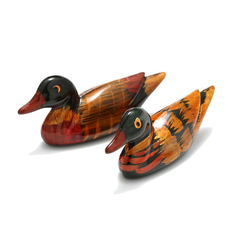 Resin Pair of Mandarin Ducks Chopstick Holder for Home Decoration Feng Shui Craft Display Ornament KTY