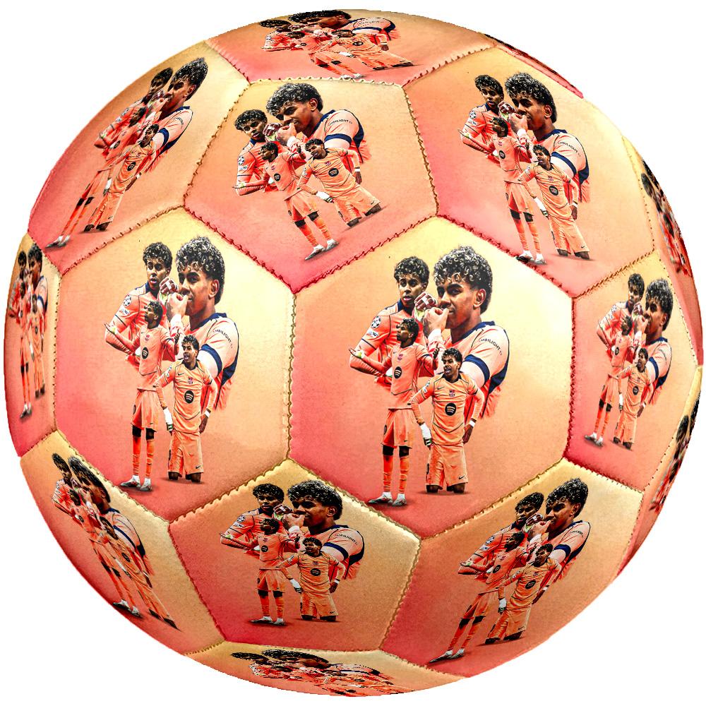 Yamal Size 5 Football Machine-Stitched Indoor/Outdoor Universal Football Soccer Accessory Luxury Gift for Birthday Christmas Wedding