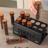 Single Dose Coffee Bean Storage 10 Tubes Container Jar, Espresso Cellars, Glass Vials for