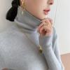 Women's Slim-fit High-neck Cashmere Pullover Sweater - Autumn/Winter Stylish, Tight-knit Base Layer