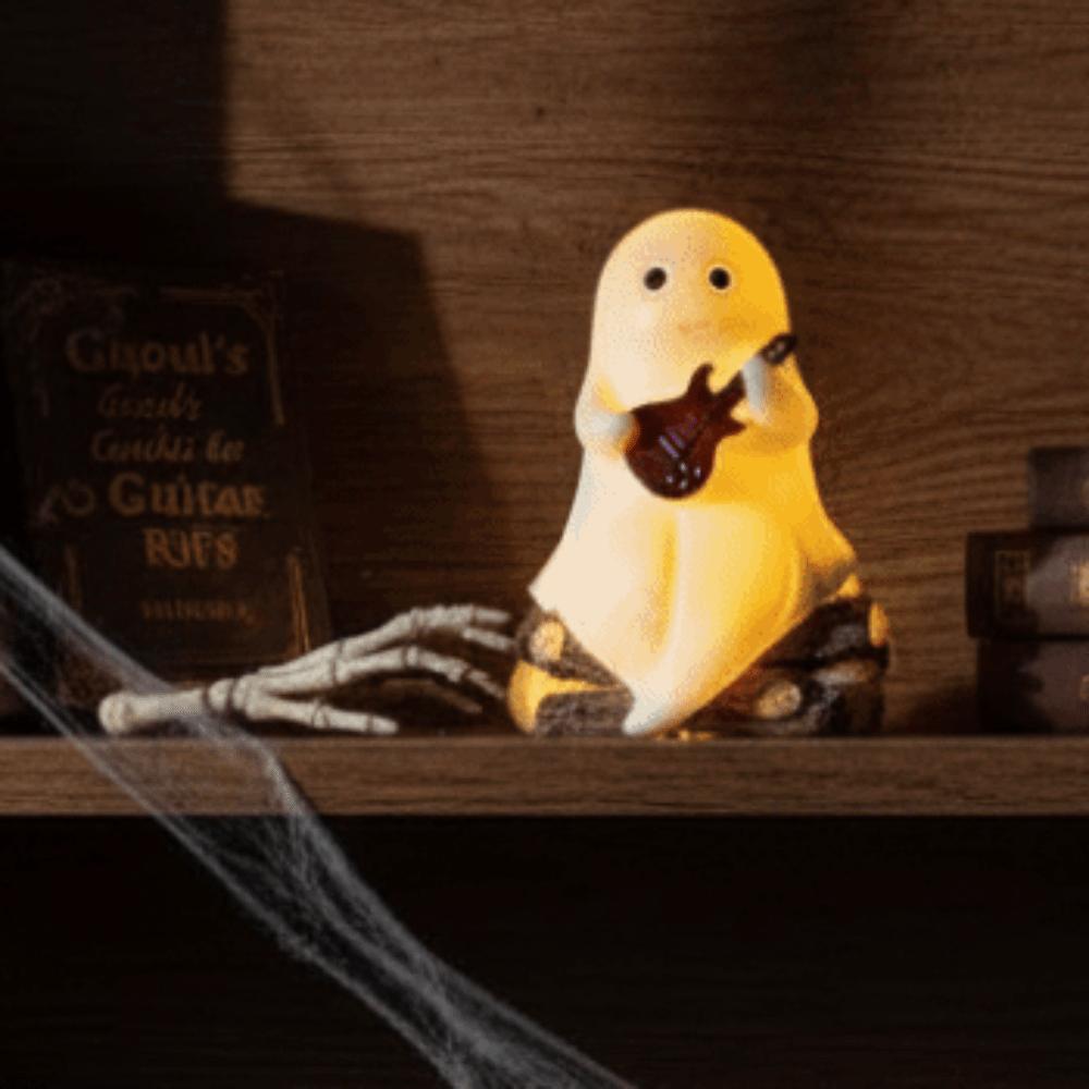 Glowing Ghost Nightlight LED Spooky Lamp Table Light Halloween Ornament Bedroom