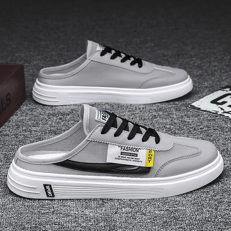 Fashion Summer Mesh Man Slippers Comfortable Soft Cheap Casual Beach Shoes For Men Lightweight Loafers Outdoor Flat Slip-on Men Sandals