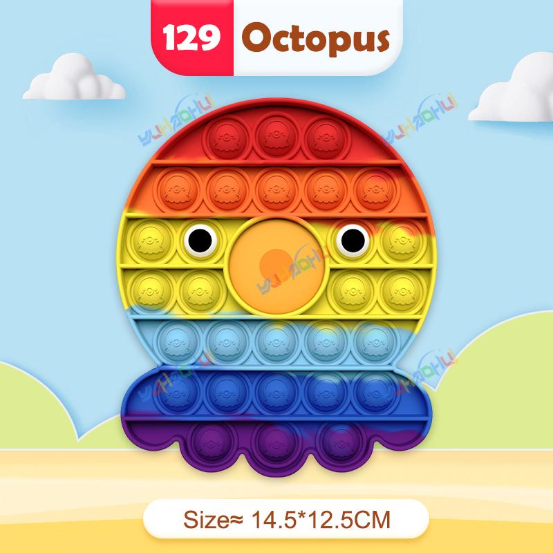 Радужный Поп Пуш Пузырь Непоседа Игрушки Антистресс для Взрослых Детей Особые Потребности Сенсорные Игрушки Интерактивные Игрушки для Детей