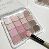 DIKALU Checkered 16-Color Eyeshadow Palette - Matte & Pearlescent Shades In Pink, Brown, Honeydew, Sequin, Blush, and Blue.
