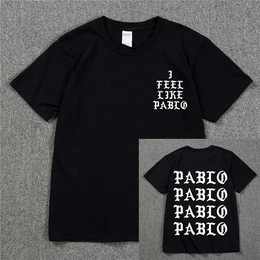 2024 Kanye West Pablo T Shirt UnisexI Feel Like Paul Print Short Sleeve T-shirt Hip Hop Rapper Tee Top Summer Tshirt Clothes