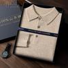 Fanzhen Men's 100% Cashmere Polo Neck Sweater