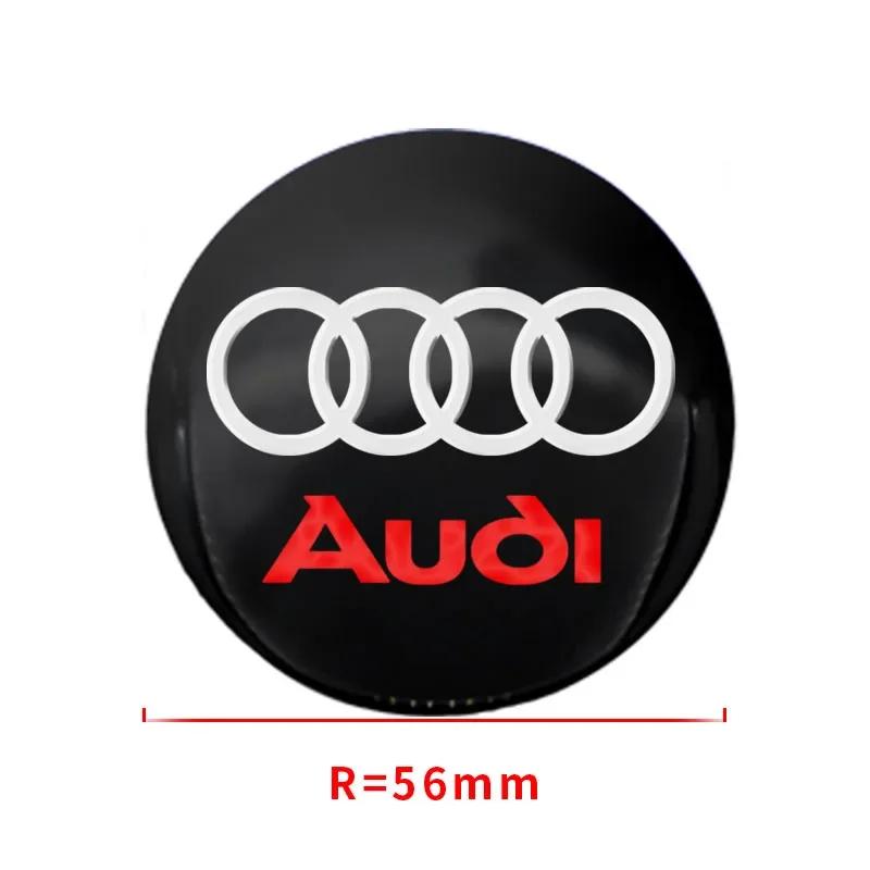 4pcs Car Wheel Center Hub Cap Logo Stickers Rim Cover Emblem Decal For Audi A1 A3 A4 A5 A6 A7 A8 Q2 Q3 Q5 Q7 Q8 S7 S8 S3 S4 RS5