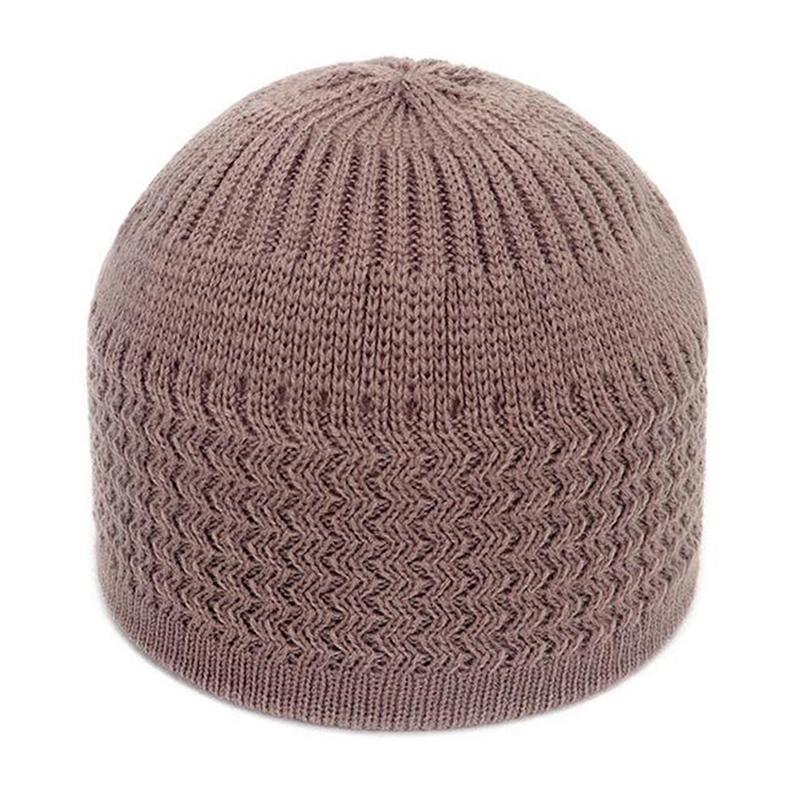 Повседневные вязаные мусульманские мужские молитвенные шапки зимние теплые шапки исламский Рамадан