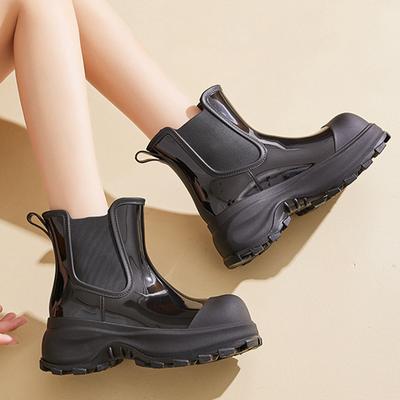 Водонепроницаемые женские дождевые ботинки для отдыха на открытом воздухе, средняя труба, толстые подошвы, водонепроницаемые ботинки, женские дождевые ботинки, прочные дождевые ботинки 36-41