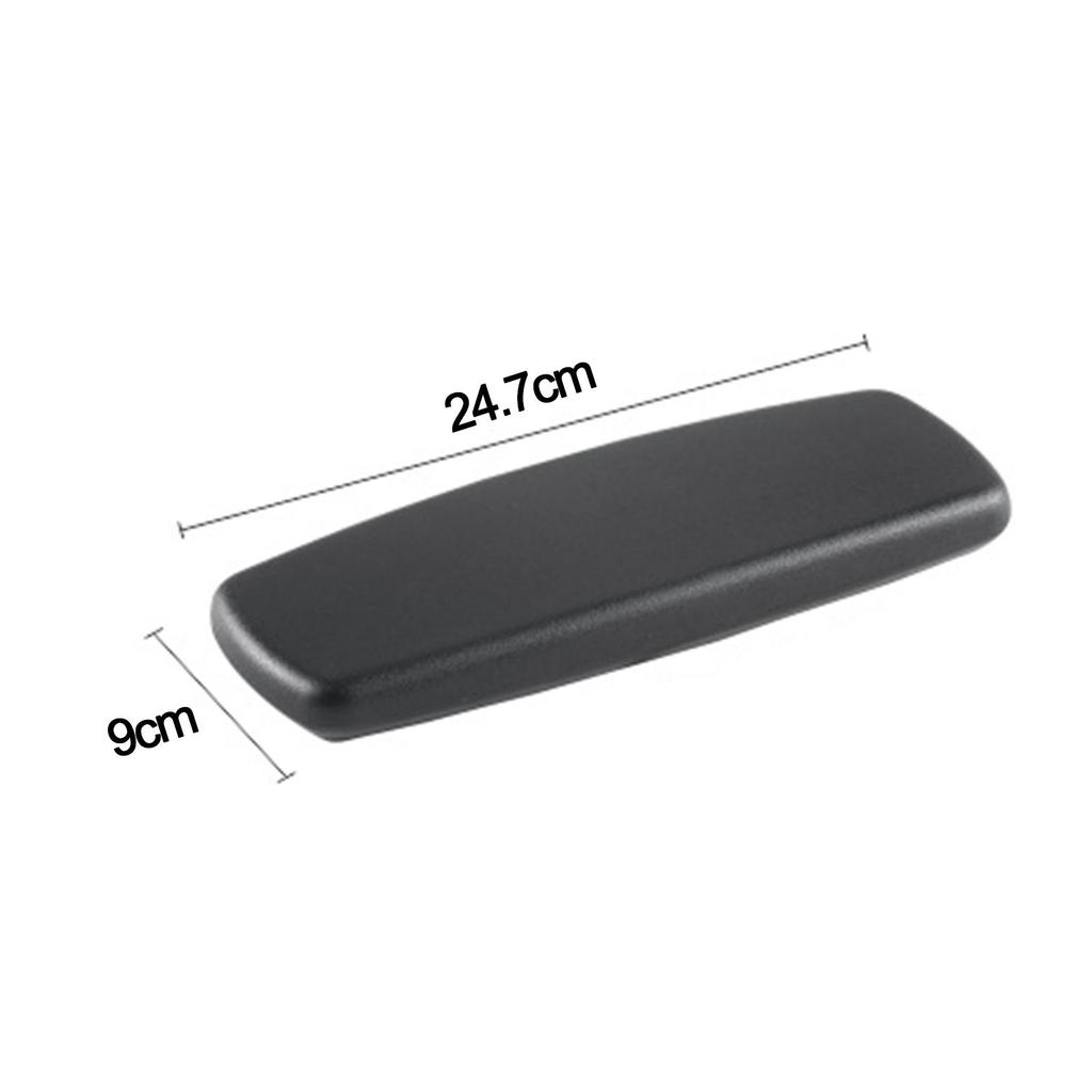 2 Replacement Gaming Chair Armrest Pads Easy to Install Simple Line Accessories Black PU Universal