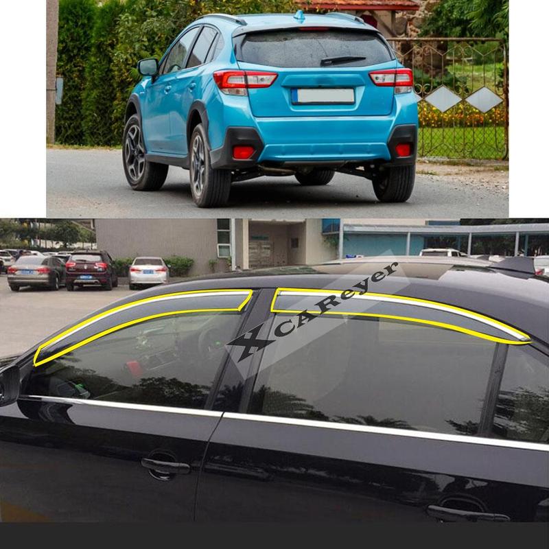 Для SUBARU XV 2018 Стайлинг-наклейка на кузов автомобиля Пластиковые дефлекторы окон (ветровики) Защита от дождя/солнца Детали вентиляции