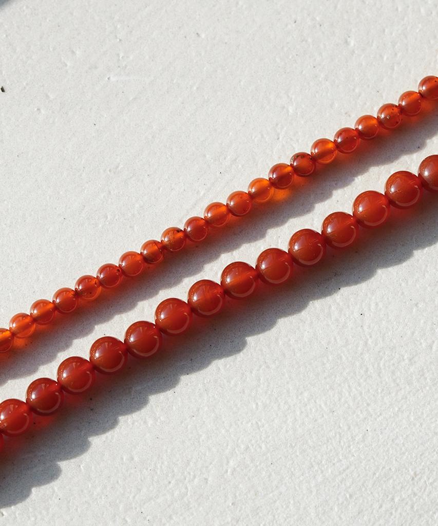 Alleun Серебряное 925 пробы Сердолик Круглый Массивное Серебряное Ожерелье