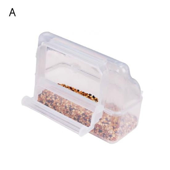 Parrot Feeder Drinker Bird Food Box Hanging Bowl Transparent Anti-Spill Water Tank Cage Birds Supplies Pet Plastic Food Container