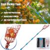 Fruit Picker Portable Anti-stretch Metal Material with Basket and Pole High-altitude Fruit Picker Picking Home Garden Supplies