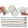 5pcs/lot Stainless Steel Wire Keychain Holder Outdoor Hiking Camping Hanging Buckle Anti-lost Key Ring Camping Gear Multi-tools