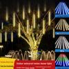 Водонепроницаемые светодиодные огни «Метеоритный дождь»: Уличное украшение к Новому году, для дорог, деревьев и создания атмосферы