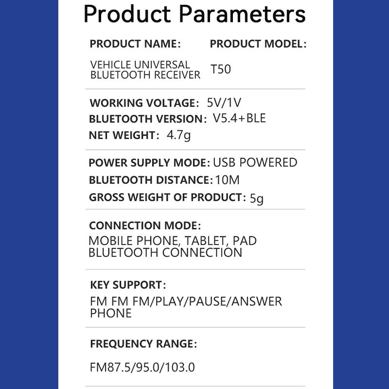 Bluetooth 5.4 FM-передатчик с микрофоном, громкая связь, беспроводной USB-адаптер, стереозвук без потерь, аудиоприемник для автомобильного FM-радио
