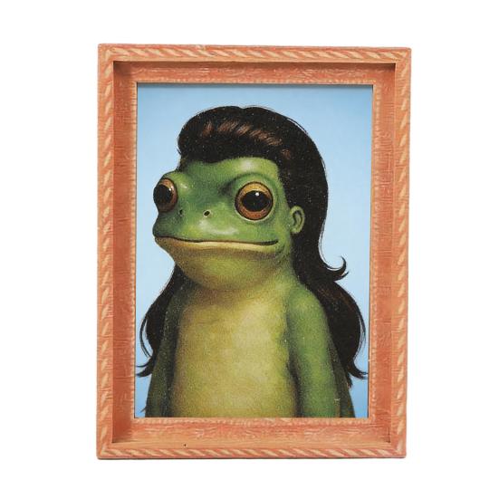 Office Whiteboard Magnet Abstract Frog Refrigerator Magnet, Framed Hairstyle Fridge Decor Home Kitchen Decoration Party Favors Collectible