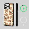 Cartoon Capybara For Magsafe Magnetic Phone Case Wireless PC+TPU For IPhone 11 12 13 14 15 16 17 Pro Max Plus