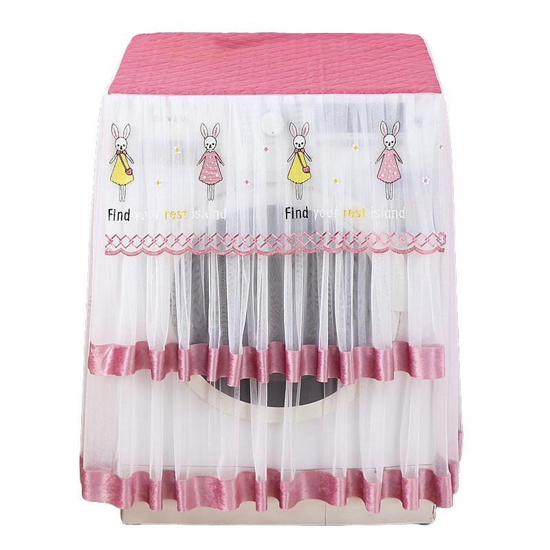 1шт стиральная машина чехол вышивка защита полотенце товары для дома барабанного типа стиральная машина дышащий полиэстер кружево