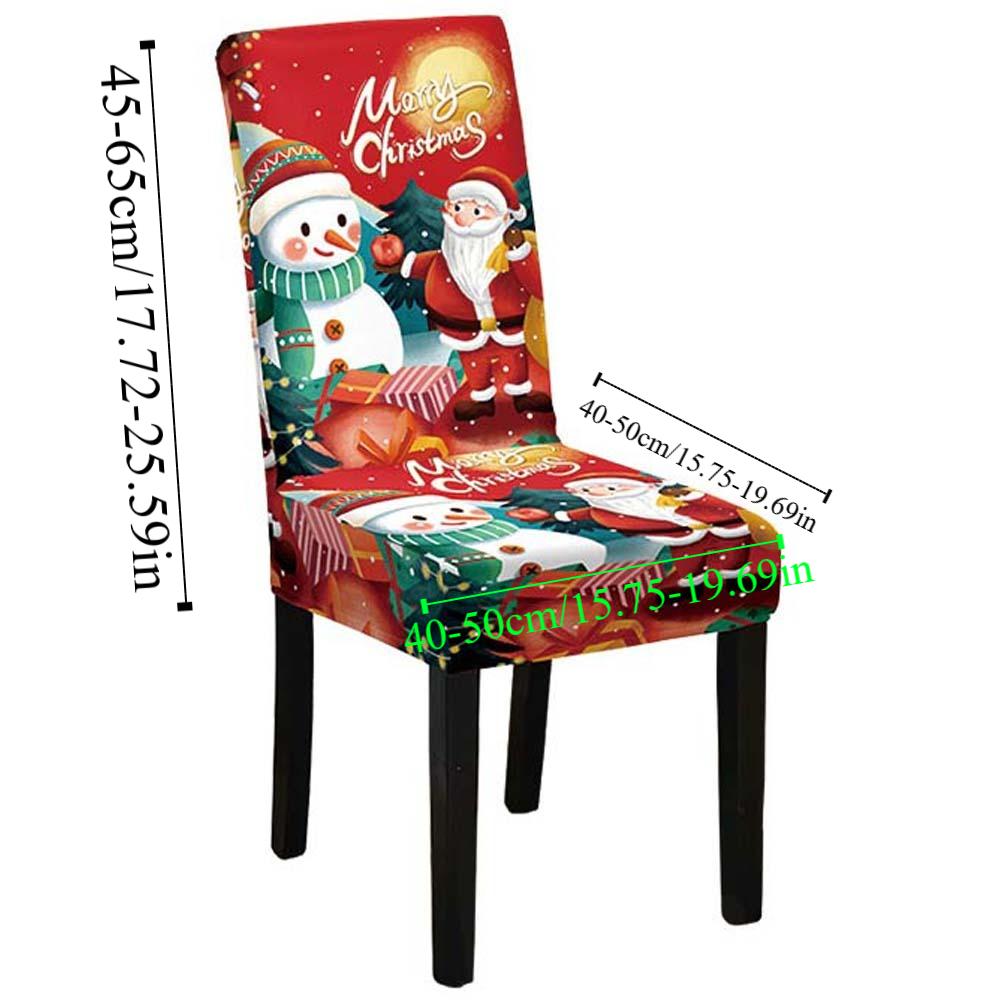 Xmas Decoration Dinner Chair Seat Cover Seat Protector Wear For Chairs Festival Atmosphere