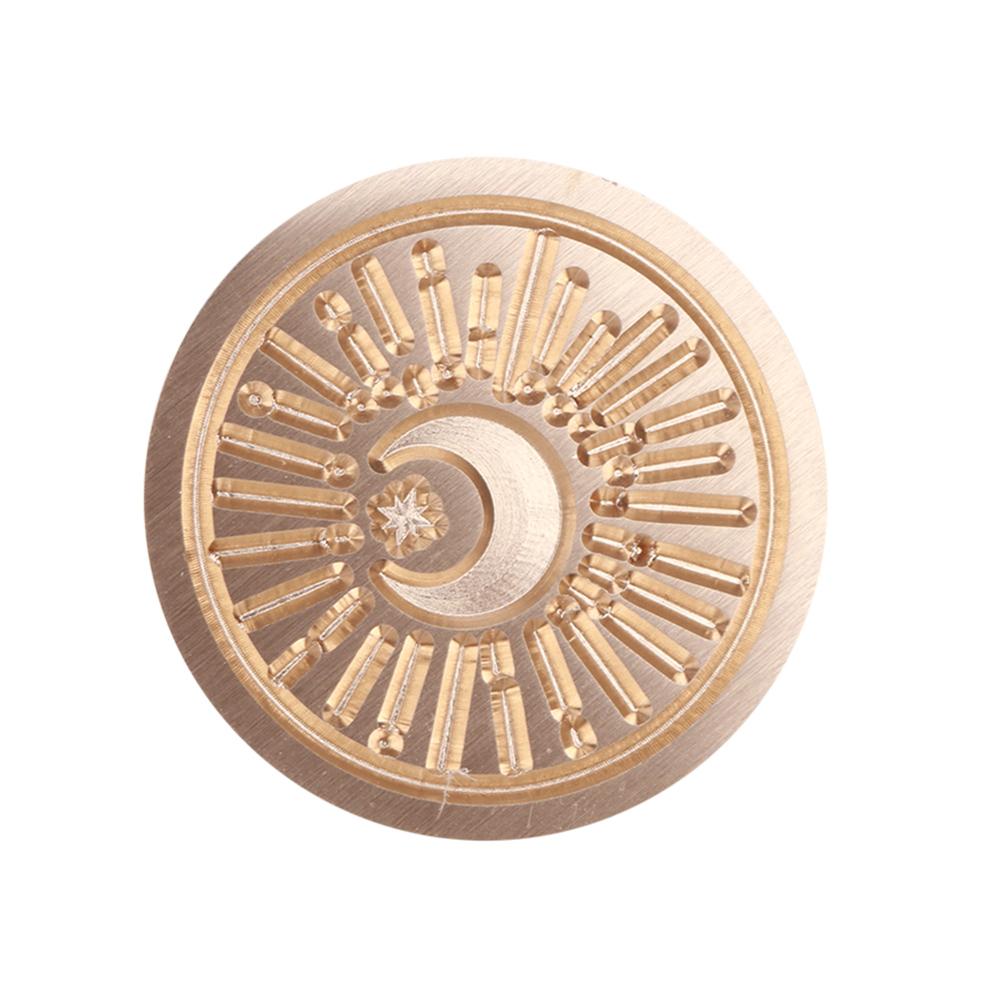 Ретро печать сургучный штамп с головками Солнца, Луны и звезд, круглые уплотнительные штампы, печать, огненный лак, печать, декор для скрапбукинга, инструменты «сделай сам»