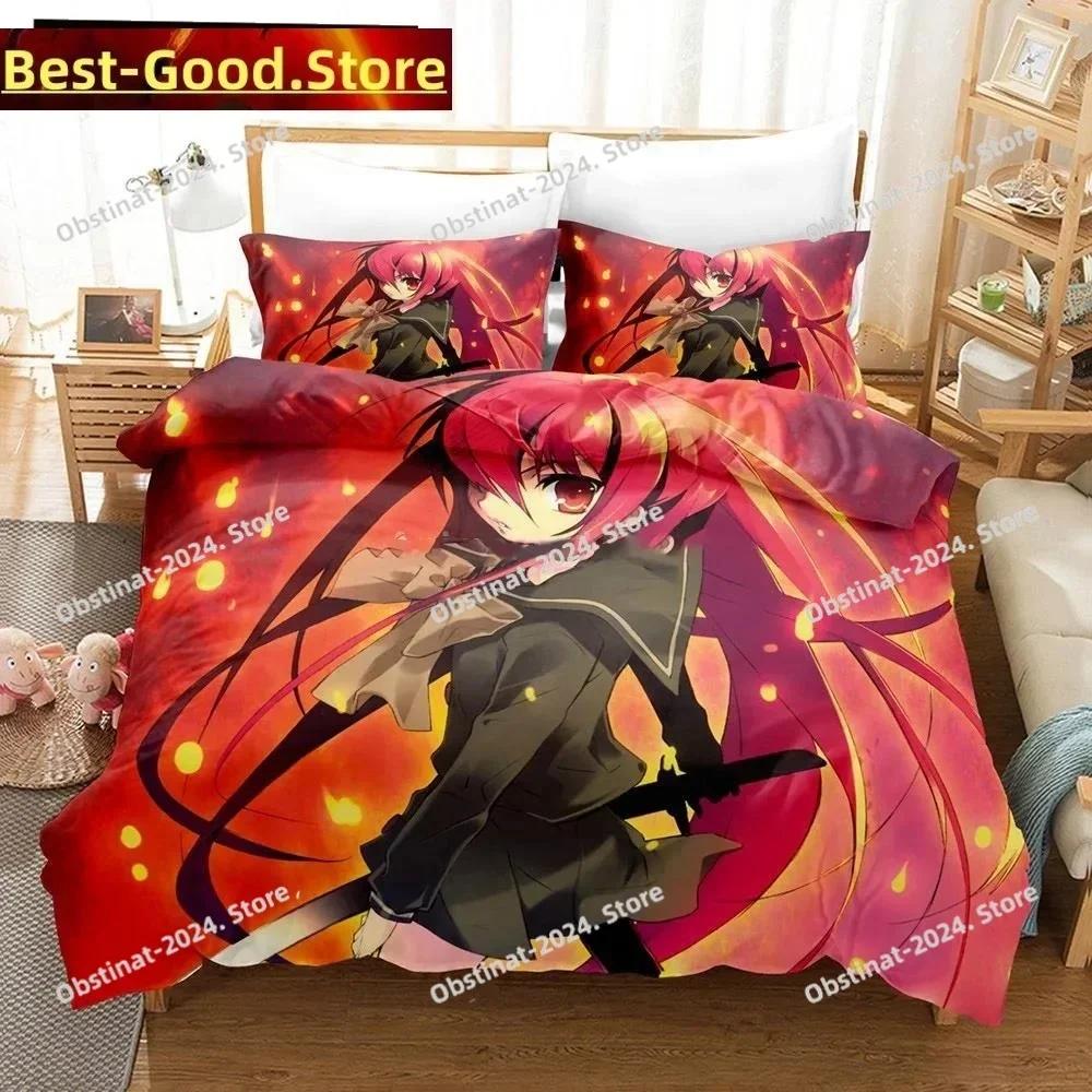 Kawaii Girl Cartoon Shakugan No Shana Bedding Set Printed single Comforter Duvet Cover Pillow Case 3 Pieces Kids Adult Size