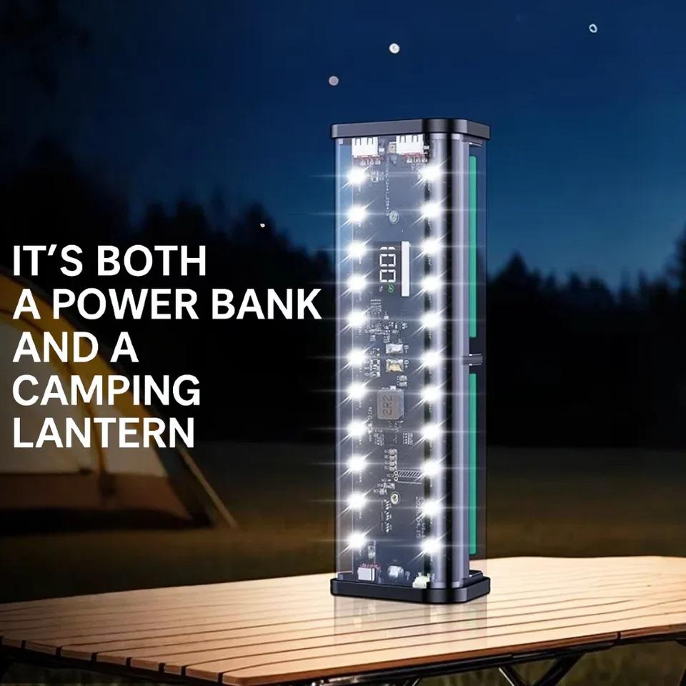 22.5 Вт 6*18650 Корпус повербанка Прозрачный корпус Быстрая зарядка Держатели Кейсы Съемный Аккумулятор Зарядный Бокс для хранения без аккумулятора