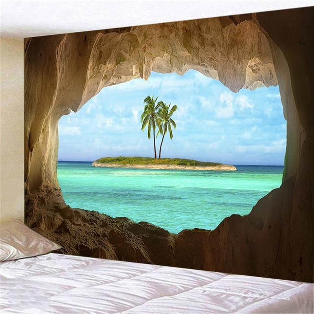 Домашний декор лес кленовый лист красные листья гобелен пейзаж для декора комнаты настенное одеяло занавеска для украшения спальни фреска