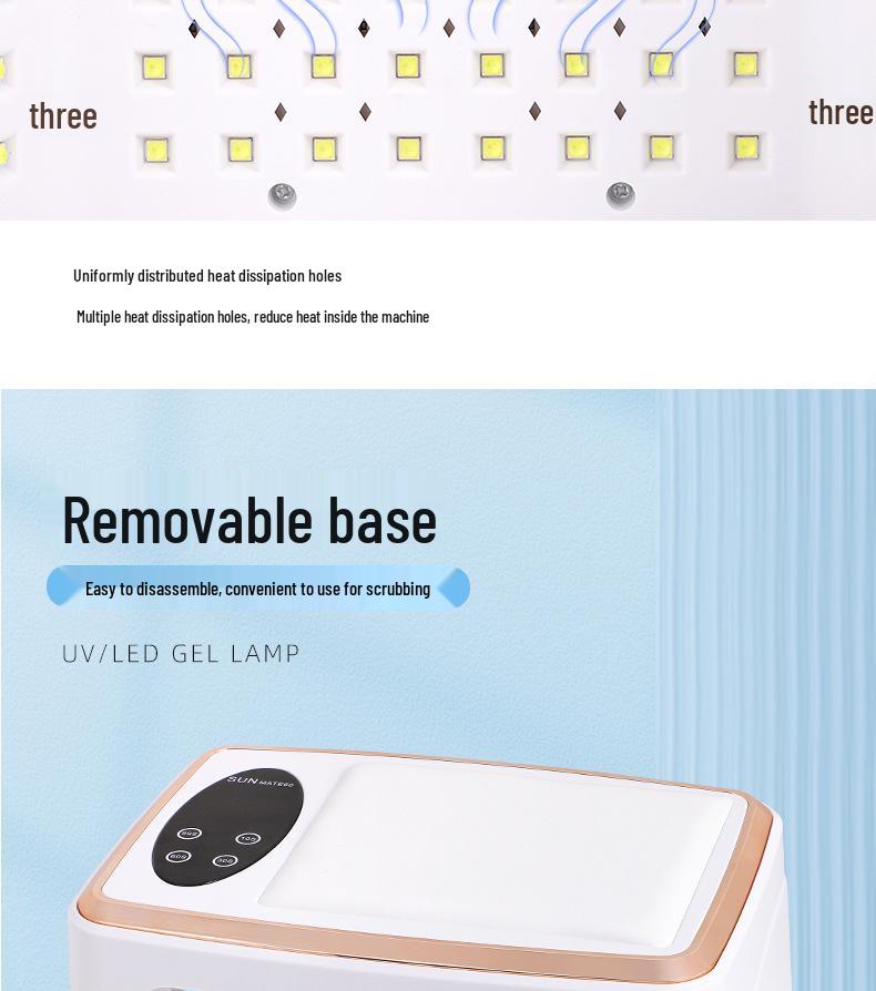 380 Вт Двуручная сушилка для гелевого нейл-арта с большим пространством