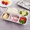 Stackable Stainless Steel Dinner Plate Thickened Breakfast Plate Lunch Container Tray  Restaurant