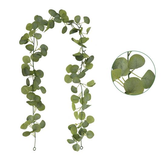 Искусственная эвкалиптовая гирлянда, лозы ручной работы, реалистичный вид, яркий цвет, не требующие ухода листья эвкалипта, искусственные растения