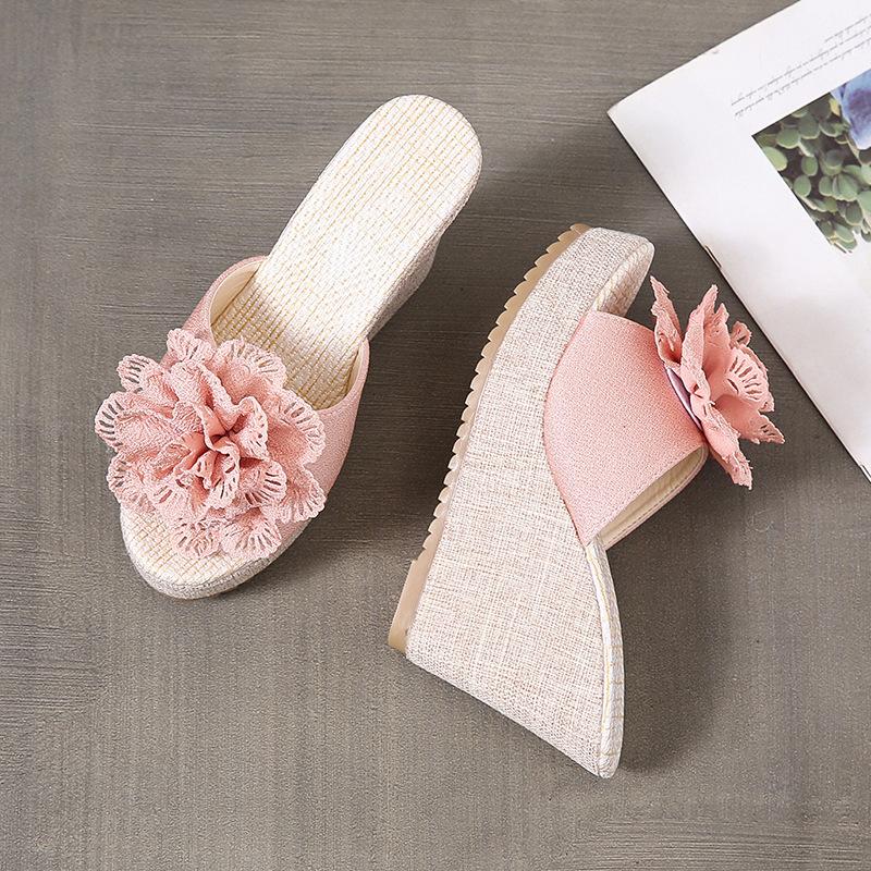 Женские туфли-лодочки с танкеткой и толстым дном в форме рыбьего рта, лето 2025 года, новая корейская версия, модные женские туфли с высоким каблуком и подошвой-бубликом